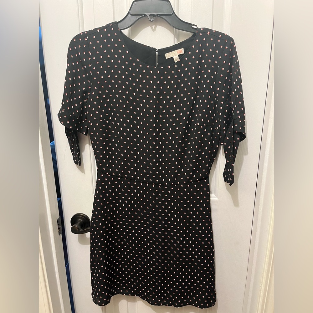 GB Women black with red polka dot dress size XS